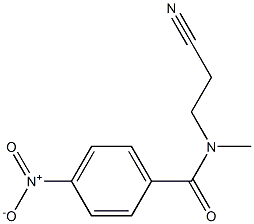 N-(2-cyanoethyl)-N-methyl-4-nitrobenzamide 化学構造式