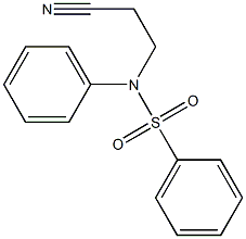 N-(2-cyanoethyl)-N-phenylbenzenesulfonamide 化学構造式