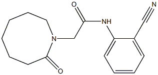 N-(2-cyanophenyl)-2-(2-oxoazocan-1-yl)acetamide Structure