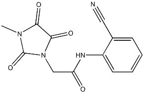 N-(2-cyanophenyl)-2-(3-methyl-2,4,5-trioxoimidazolidin-1-yl)acetamide,,结构式