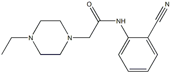 N-(2-cyanophenyl)-2-(4-ethylpiperazin-1-yl)acetamide,,结构式