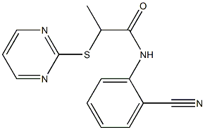 N-(2-cyanophenyl)-2-(pyrimidin-2-ylsulfanyl)propanamide 结构式