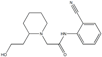 N-(2-cyanophenyl)-2-[2-(2-hydroxyethyl)piperidin-1-yl]acetamide,,结构式