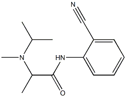 N-(2-cyanophenyl)-2-[methyl(propan-2-yl)amino]propanamide 化学構造式