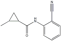 N-(2-cyanophenyl)-2-methylcyclopropanecarboxamide Struktur