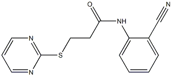 N-(2-cyanophenyl)-3-(pyrimidin-2-ylsulfanyl)propanamide 结构式