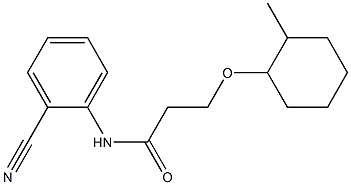 N-(2-cyanophenyl)-3-[(2-methylcyclohexyl)oxy]propanamide Struktur