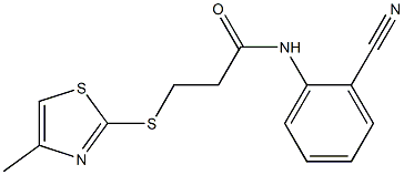 N-(2-cyanophenyl)-3-[(4-methyl-1,3-thiazol-2-yl)sulfanyl]propanamide Structure