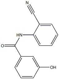 N-(2-cyanophenyl)-3-hydroxybenzamide 化学構造式