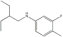 N-(2-ethylbutyl)-3-fluoro-4-methylaniline,,结构式