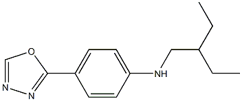 N-(2-ethylbutyl)-4-(1,3,4-oxadiazol-2-yl)aniline Struktur