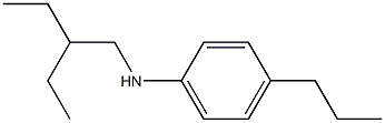 N-(2-ethylbutyl)-4-propylaniline 化学構造式