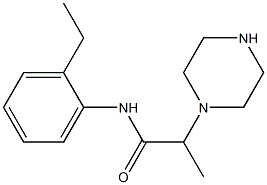 N-(2-ethylphenyl)-2-(piperazin-1-yl)propanamide Struktur