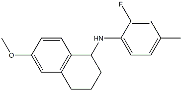 N-(2-fluoro-4-methylphenyl)-6-methoxy-1,2,3,4-tetrahydronaphthalen-1-amine 化学構造式