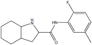 N-(2-fluoro-5-methylphenyl)-octahydro-1H-indole-2-carboxamide Structure