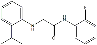 N-(2-fluorophenyl)-2-{[2-(propan-2-yl)phenyl]amino}acetamide 结构式