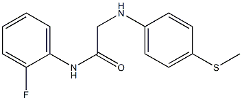 N-(2-fluorophenyl)-2-{[4-(methylsulfanyl)phenyl]amino}acetamide,,结构式