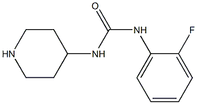 N-(2-fluorophenyl)-N'-piperidin-4-ylurea 化学構造式