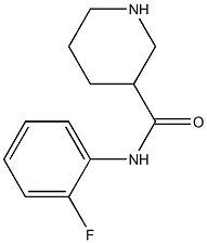 N-(2-fluorophenyl)piperidine-3-carboxamide,,结构式