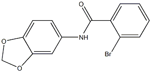 N-(2H-1,3-benzodioxol-5-yl)-2-bromobenzamide 化学構造式