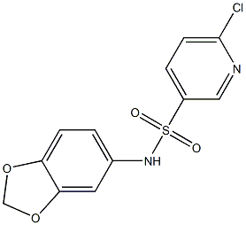 N-(2H-1,3-benzodioxol-5-yl)-6-chloropyridine-3-sulfonamide Struktur