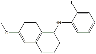 N-(2-iodophenyl)-6-methoxy-1,2,3,4-tetrahydronaphthalen-1-amine,,结构式