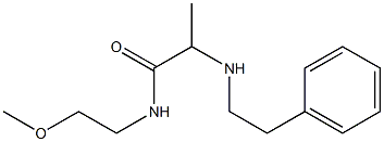 N-(2-methoxyethyl)-2-[(2-phenylethyl)amino]propanamide 结构式