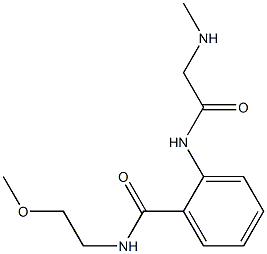 N-(2-methoxyethyl)-2-{[(methylamino)acetyl]amino}benzamide Structure
