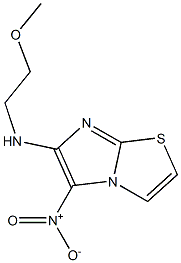 N-(2-methoxyethyl)-5-nitroimidazo[2,1-b][1,3]thiazol-6-amine,,结构式