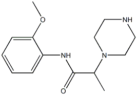N-(2-methoxyphenyl)-2-(piperazin-1-yl)propanamide,,结构式