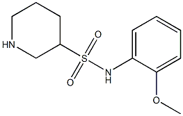 N-(2-methoxyphenyl)piperidine-3-sulfonamide,,结构式