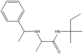 N-(2-methylbutan-2-yl)-2-[(1-phenylethyl)amino]propanamide,,结构式
