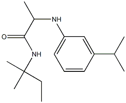 N-(2-methylbutan-2-yl)-2-{[3-(propan-2-yl)phenyl]amino}propanamide,,结构式
