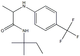 N-(2-methylbutan-2-yl)-2-{[4-(trifluoromethyl)phenyl]amino}propanamide 化学構造式
