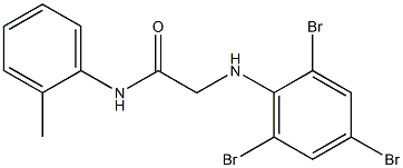 N-(2-methylphenyl)-2-[(2,4,6-tribromophenyl)amino]acetamide,,结构式