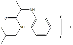 N-(2-methylpropyl)-2-{[3-(trifluoromethyl)phenyl]amino}propanamide,,结构式