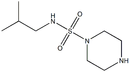 N-(2-methylpropyl)piperazine-1-sulfonamide 结构式