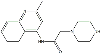 N-(2-methylquinolin-4-yl)-2-(piperazin-1-yl)acetamide,,结构式