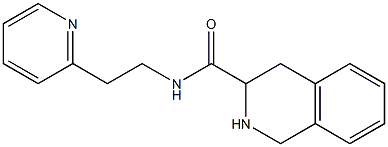 N-(2-pyridin-2-ylethyl)-1,2,3,4-tetrahydroisoquinoline-3-carboxamide 结构式