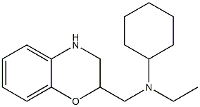 N-(3,4-dihydro-2H-1,4-benzoxazin-2-ylmethyl)-N-ethylcyclohexanamine Structure