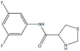 N-(3,5-difluorophenyl)-1,3-thiazolidine-4-carboxamide Struktur