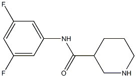 N-(3,5-difluorophenyl)piperidine-3-carboxamide 结构式