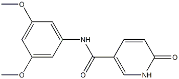 N-(3,5-dimethoxyphenyl)-6-oxo-1,6-dihydropyridine-3-carboxamide 化学構造式