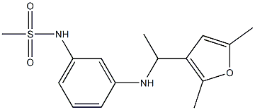 N-(3-{[1-(2,5-dimethylfuran-3-yl)ethyl]amino}phenyl)methanesulfonamide 结构式