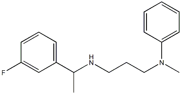 N-(3-{[1-(3-fluorophenyl)ethyl]amino}propyl)-N-methylaniline Struktur