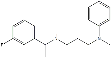 N-(3-{[1-(3-fluorophenyl)ethyl]amino}propyl)-N-methylaniline 结构式