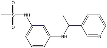 N-(3-{[1-(pyridin-3-yl)ethyl]amino}phenyl)methanesulfonamide 结构式