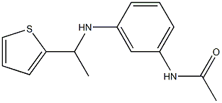 N-(3-{[1-(thiophen-2-yl)ethyl]amino}phenyl)acetamide,,结构式