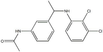 N-(3-{1-[(2,3-dichlorophenyl)amino]ethyl}phenyl)acetamide 结构式