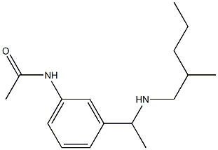 N-(3-{1-[(2-methylpentyl)amino]ethyl}phenyl)acetamide,,结构式